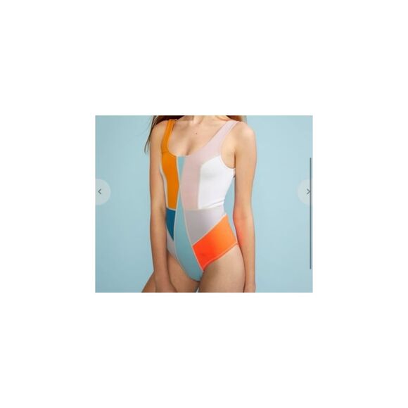Cynthia Rowley Prism Color Block One Piece Swim Suit Sz XS NWT 298 - Picture 1 of 8